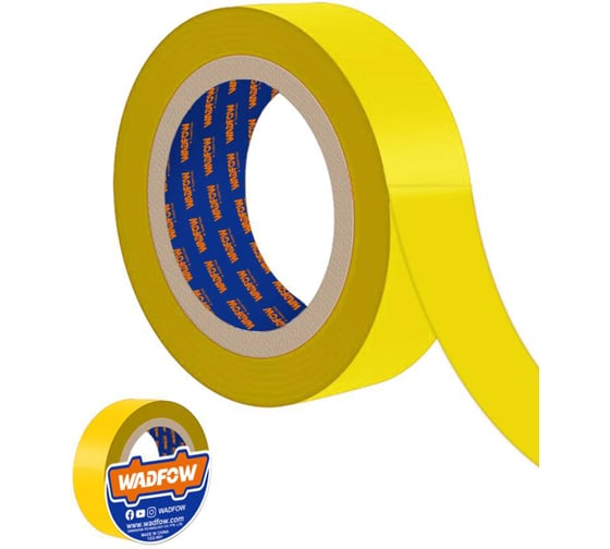 Изолента WADFOW желтая 18ммх9.15м 300 WPN1011