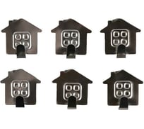 Набор металлических крючков на липучке Доляна Дом 6 шт. 4686335