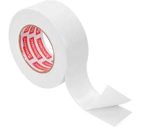 Двухсторонняя клейкая лента BRAUBERG 50 мм х 8 м, на вспененной основе, 1 мм, прочная 600485