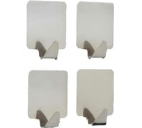 Набор металлических крючков на липучке Доляна Квадрат 3.5х3.5 см, 4 шт. 1381452