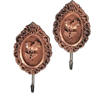 Набор крючков на липучке Доляна Антиквариат овал, цвет МИКС, 2 шт. 4686328