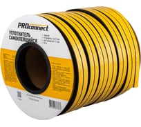 Самоклеящийся черный D-профиль-уплотнитель для дверей и окон 14х12 мм для зазоров 8-11 мм 40 м PROCONNECT 70-0625