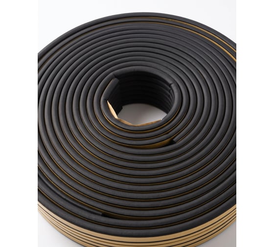 Уплотнитель EPDM ТДВ D 12×10 мм, 90 м/ROLL, черный 3703070МП