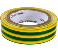 Электроизоляционная лента спутник ПВХ цвет: желтый/зеленый IT-15YG-10