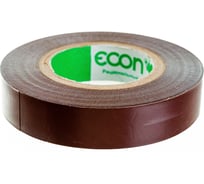 Изолента Econ 15 мм х 20 м, 0,15 мм, коричневый 15201508