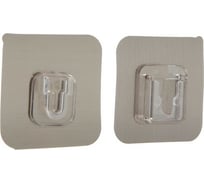 Комплект настенных держателей с клейкой поверхностью TUNDRA krep цвет серебро 7044197