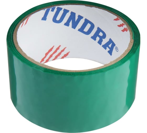 Клейкая лента TUNDRA зеленая, 45 мкм, 48 мм х 24 м 7139060