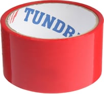 Клейкая лента TUNDRA красная, 45 мкм, 48 мм х 24 м 7139061