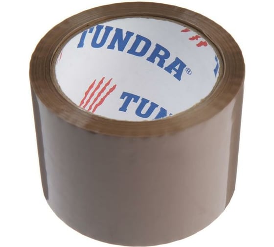 Клейкая лента TUNDRA коричневая, 45 мкм, 72 мм х 66 м 7139066 1