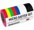 Клейкая лента DGTAPE TrueGaff - Гаффа тейп набор 5 шт. 10мм/6м и 2 шт. 25мм/6м - Micro gaffer set MGSET/BW 1