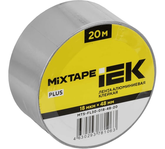 Лента алюминиевая клейкая IEK MIXTAPE PLUS 18мкм 48ммх20м MT5-FL30-018-48-20