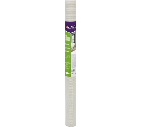 Сетка стеклотканевая штукатурная X-Glass Pro 5x5 мм, 1x20 м, 60 гр/кв.м 280034