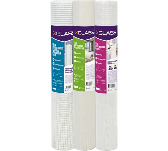 Сетка стеклотканевая фасадная X-Glass Pro 5x5 мм, 1x50 м, 160 гр/кв.м 270080