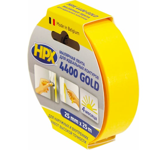 Малярная лента HPX FP2525 400 100С, 25 мм х 25 м, оранжевая 5425014223231