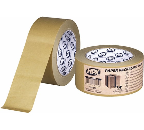 Бумажная упаковочная лента HPX VE4850 48 мм х 50 м, коричневая 5407004563350