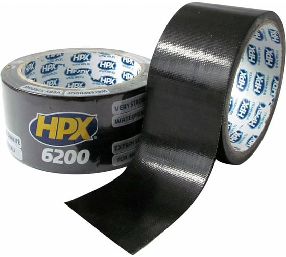 Армированная односторонняя лента HPX CB5010 200 50 мм х 10 м, черная 5425014220513