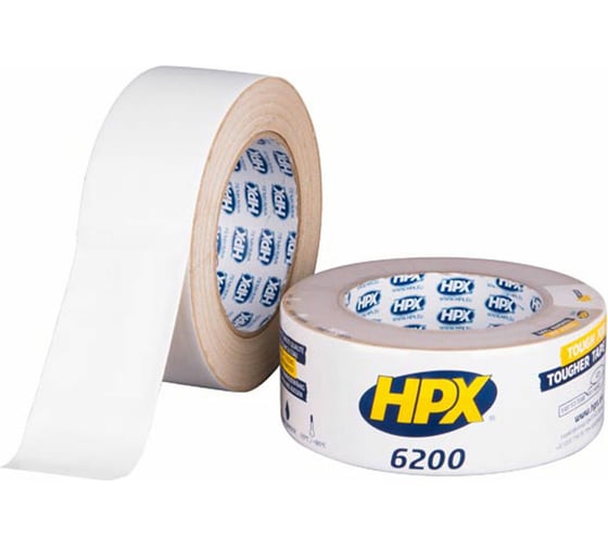 Армированная односторонняя лента HPX CW5025 200 48 мм х 25 м, белая 5425014220018 1
