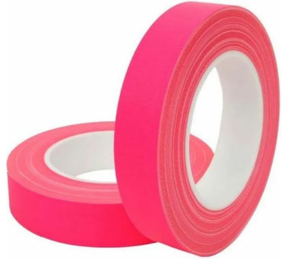 Армированная односторонняя лента HPX FR2525 FLUO PINK 25 мм х 0.30 мм х 25 м, розовая 4820219501534