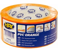 Малярная лента HPX PT5033 ПВХ, 50 мм х 33 м, оранжевая 5425014220315