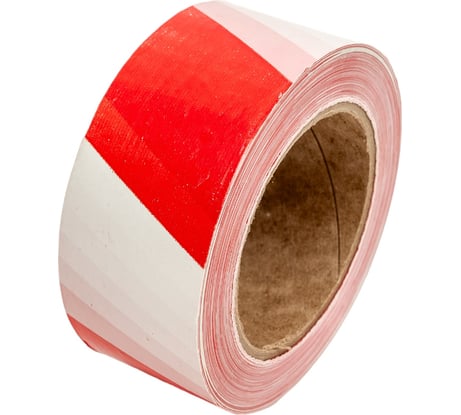 Сигнальная лента РемоКолор бело-красная, 50 мм х 150 м 49-7-200