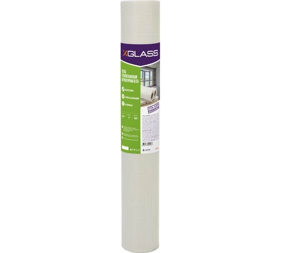Сетка стеклотканевая штукатурная X-Glass Pro 50 5x5 мм, 1x50 м, 60 гр/кв.м 280032