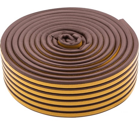 Резиновый уплотнитель СИБРТЕХ (24 м; профиль D; коричневый) 88904