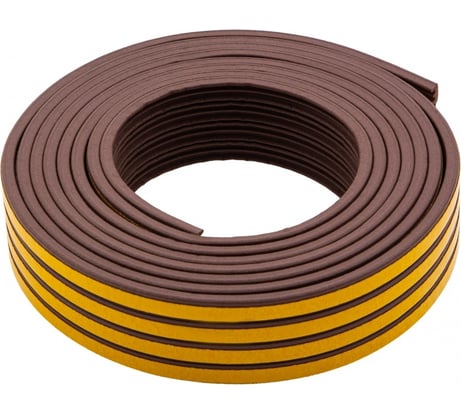 Резиновый уплотнитель СИБРТЕХ (12 м; профиль E; коричневый) 88912