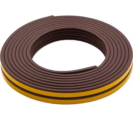 Резиновый уплотнитель СИБРТЕХ (6 м; профиль E; коричневый) 88914