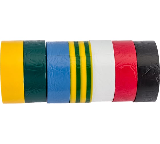 Изолента IEK 0,15x15 мм, 5 м, 7 шт./компл. EX-IZ10-C15-15-05-SET