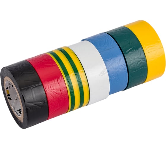 Изолента IEK 0,15x15 мм, 5 м, 7 шт./компл. EX-IZ10-C15-15-05-SET