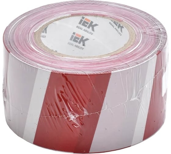 Лента IEK ЛО-250, 75 мм, 50 мкм, красно-белая, 250 м UST10-250-075-050-K58