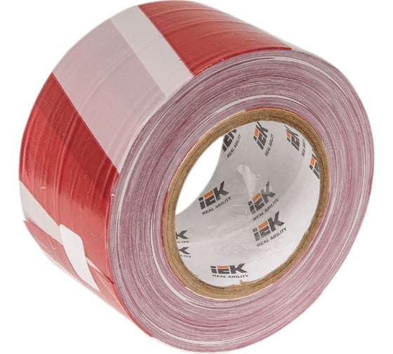 Лента IEK ЛО-250, 75 мм, 35 мкм, красно-белая, 250 м UST11-250-075-035-K58