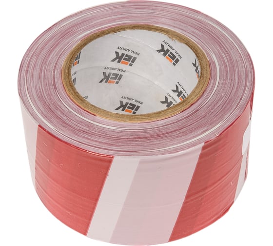 Лента IEK ЛО-250, 75 мм, 35 мкм, красно-белая, 250 м UST11-250-075-035-K58