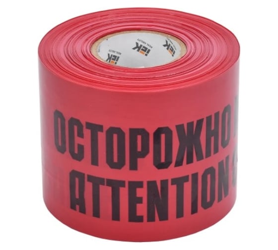 Лента IEK ЛСЭ-600 "Осторожно кабель", 600 мм, 200 мкм, 100 м UST20-100-600-200-K04