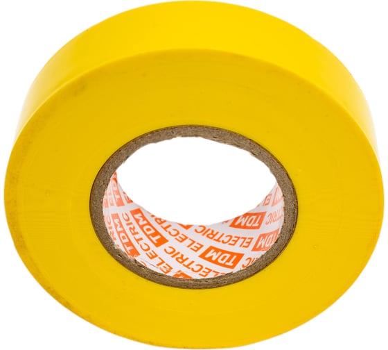 Изолента TDM ELECTRIC ПВХ, профессиональная, 0,18x19 мм, желтая, 20 м SQ0526-0062
