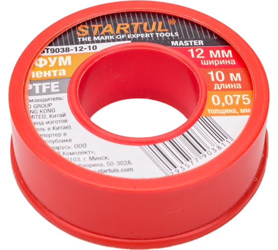 Фум-лента STARTUL PTFE Master 12 мм х 10 м ST9038-12-10