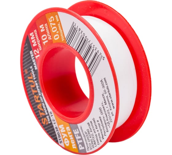Фум-лента STARTUL PTFE Master 12 мм х 10 м ST9038-12-10