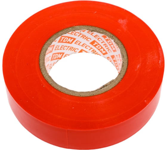 Изолента TDM ELECTRIC ПВХ, профессиональная, 0,18x19 мм, красная, 20 м SQ0526-0063