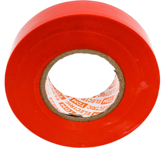 Изолента TDM ELECTRIC ПВХ, профессиональная, 0,18x19 мм, красная, 20 м SQ0526-0063