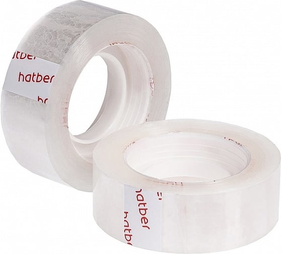 Клейкая канцелярская лента Hatber 19ммх33м (без штрихкода) 8 шт 043447