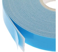 Клейкая лента TORSO двусторонняя, вспененная, синий защитный слой, 15 мм x 5 м 7322625