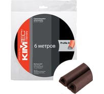Уплотнитель KIM TEC профиль D, 8x9 мм, коричневый, 6 м 11596022