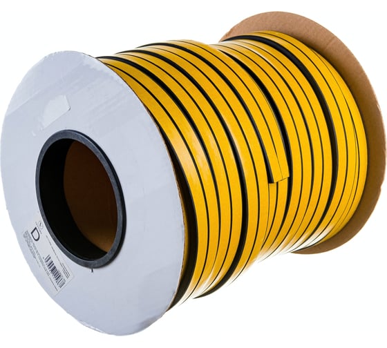Уплотнитель VETTORE профиль D 10x12 мм, 50 м, Black черный 20368