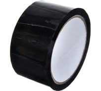 Упаковочная клейкая лента Кордленд чёрная, 48 мм, 43 мкм, 50 м Р SCO-00329