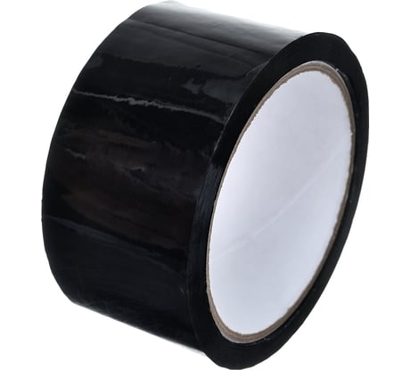 Упаковочная клейкая лента Кордленд чёрная, 48 мм, 43 мкм, 50 м Р SCO-00329