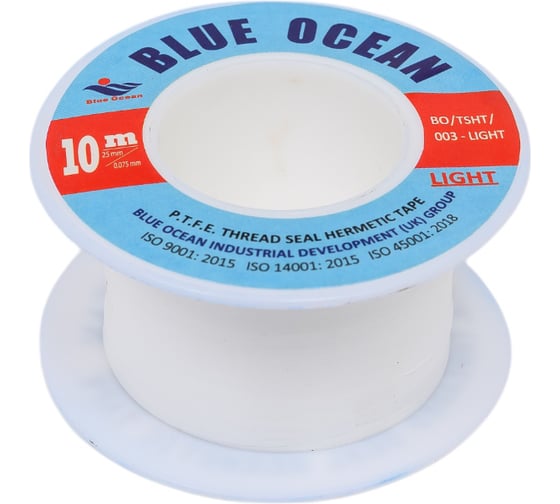 ФУМ-лента Blue Ocean 25 мм, 0,075 мм, 10 м BO/TSHT/075