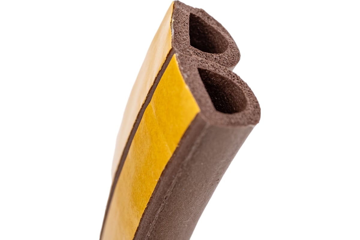 Самоклеящийся уплотнитель для дверей и окон ТДВ D профиль, 14х12 мм ...