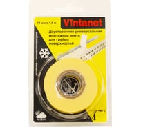 Двусторонняя монтажная лента для грубых поверхностей VINTANET VN115, 19мм х 1,5 м VN1151915