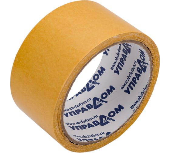 Клейкая двухсторонняя лента УправДом 50 мм, 10 м 243501-50-10 4100003275