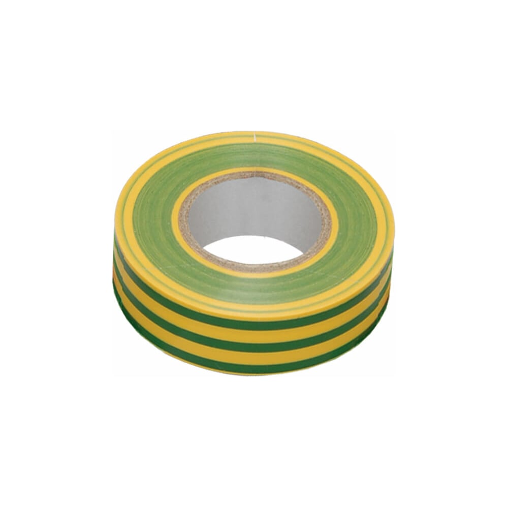 Самозатухающая ПВХ изолента FIT 19 мм х 0,13 мм х 10 м, желто-зеленая ...